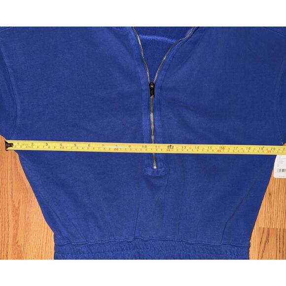 NWT Free People Movement Training Day Jumpsuit Cotton Fleece Medium Blue $128 - Picture 9 of 9
